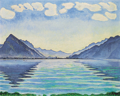 Lake Thun, Symmetric reflection - by Ferdinand Hodler