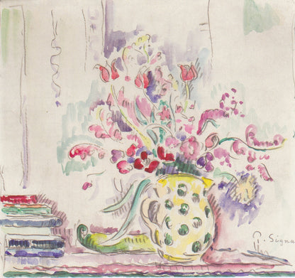 Floral still life - by Paul Signac