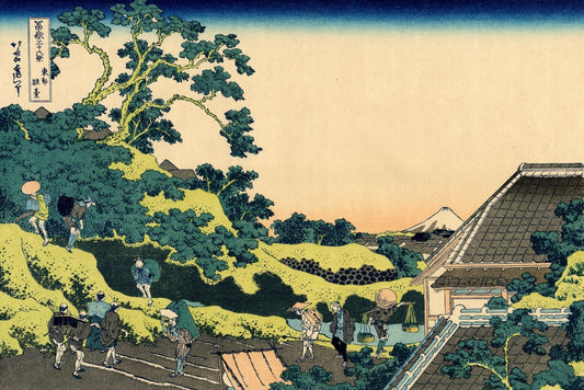 The Fuji seen from the Mishima pass - by Katsushika Hokusai