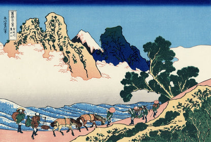 The back of the Fuji from the Minobu river - by Katsushika Hokusai