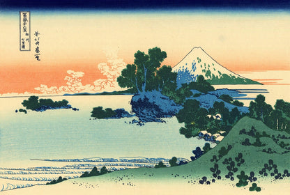 Shichiri beach in Sagami province - by Katsushika Hokusai