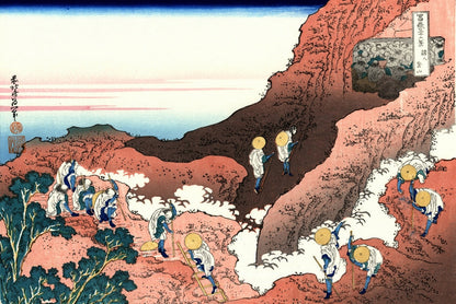 Climbing on Mt. Fuji - by Katsushika Hokusai