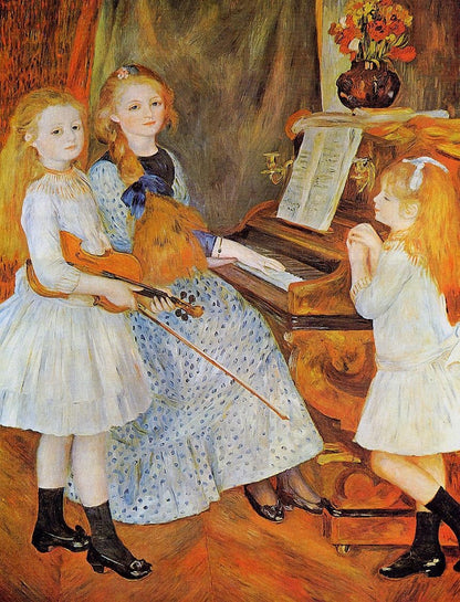 The Daughters of Catulle Mendes - by Pierre-Auguste Renoir