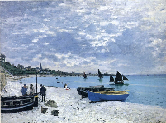 The Beach at Sainte-Adresse - by Claude Monet