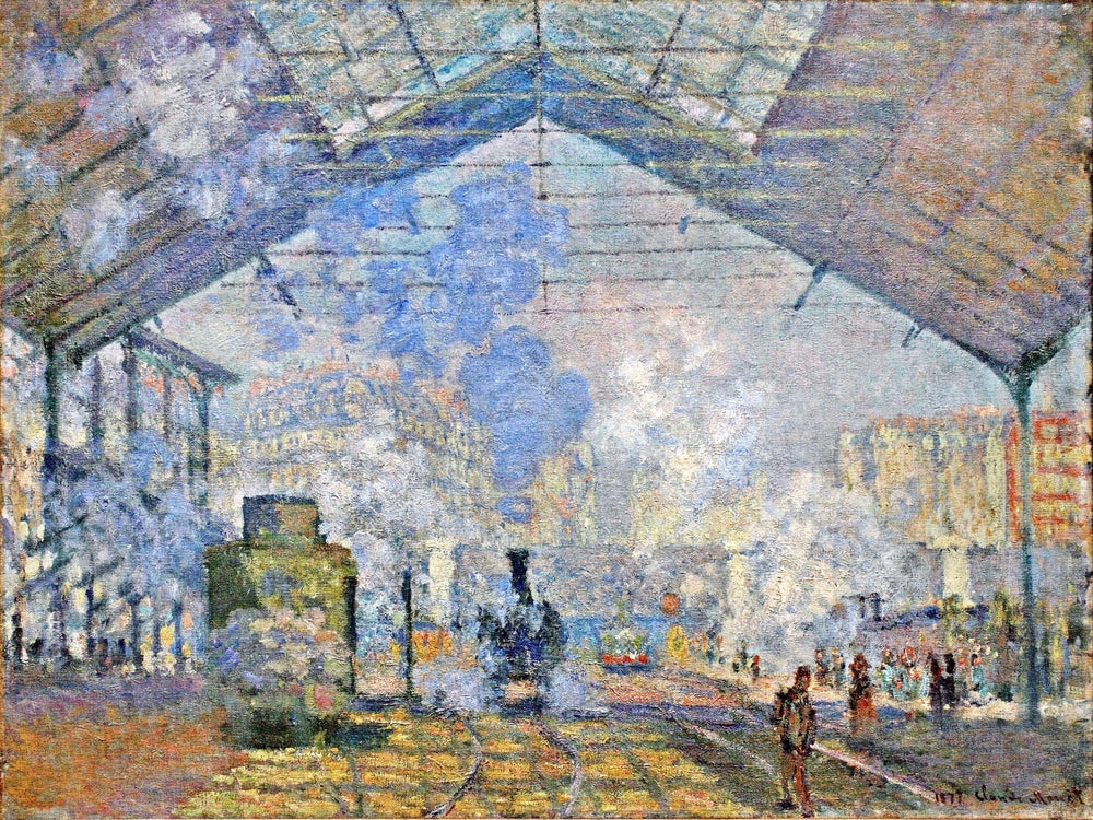 Saint-Lazare Station, Exterior View - by Claude Monet