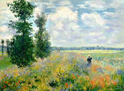 Poppy Field, Argenteuil - by Claude Monet