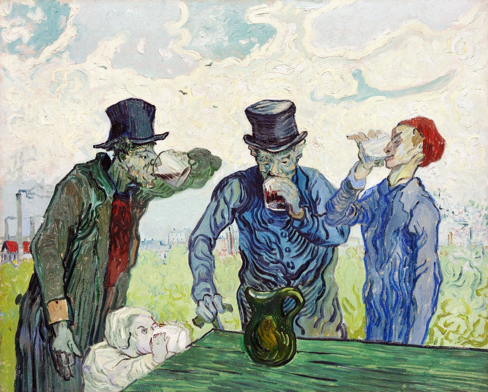 The Drinkers (after Daumier) - by Vincent van Gogh