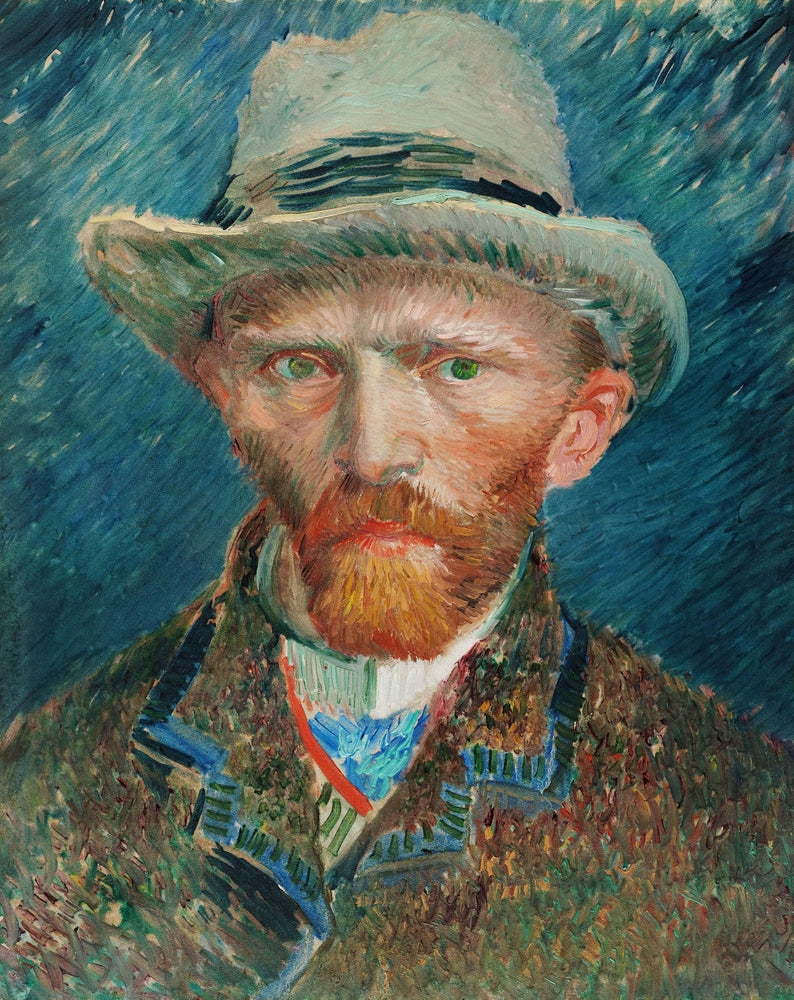 Self Portrait with a Grey Felt Hat - by Vincent van Gogh