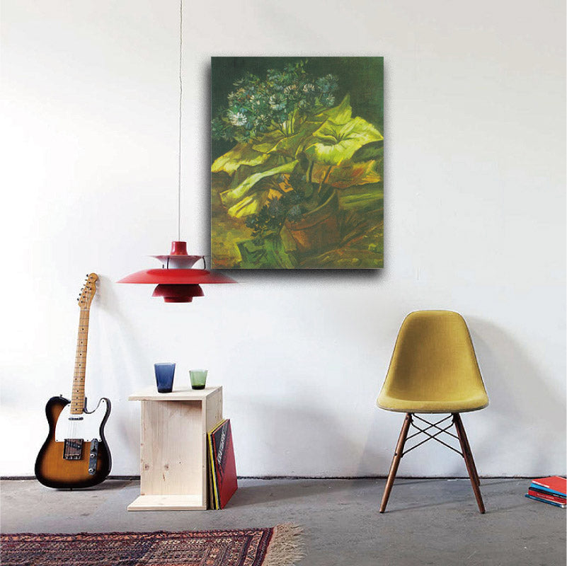 Flower pot with Asters - by Vincent van Gogh