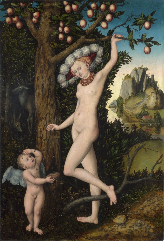 Cupid complaining to Venus. - by Lucas Cranach the Elder