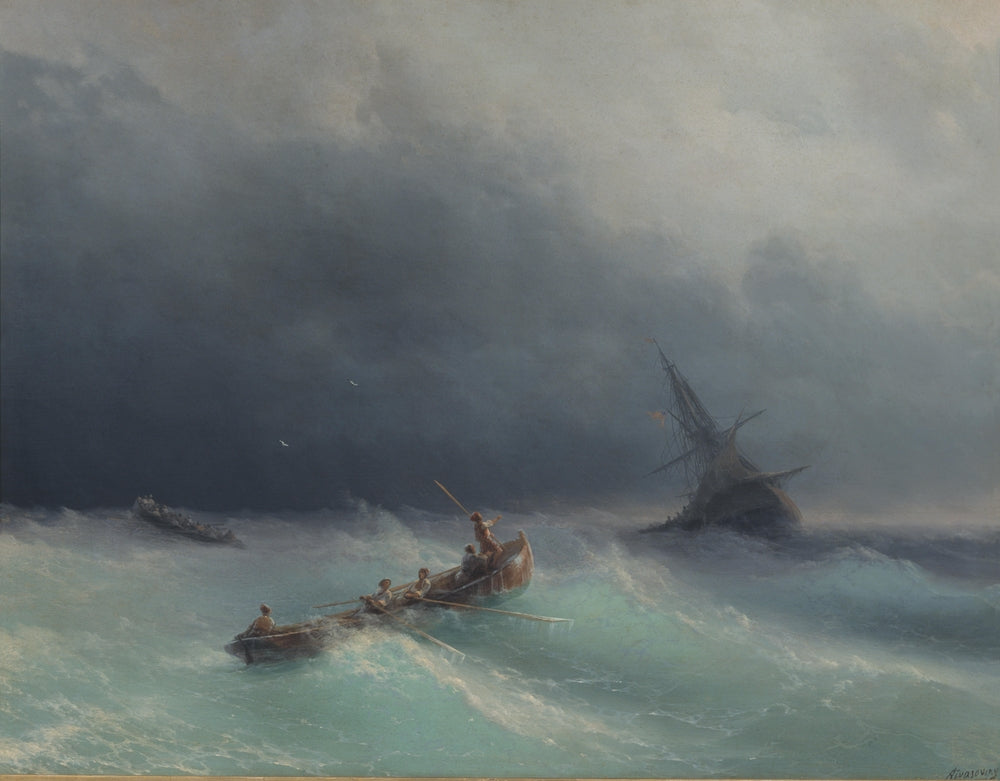 Storm at sea - by Ivan Aivazovsky