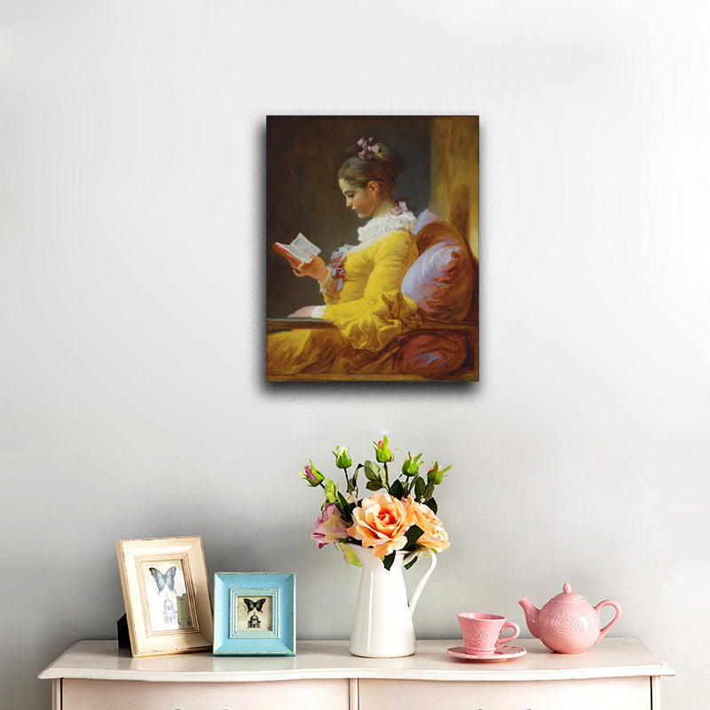 A Young Girl Reading - by Jean-Honore Fragonard
