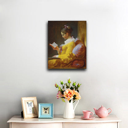 A Young Girl Reading - by Jean-Honore Fragonard