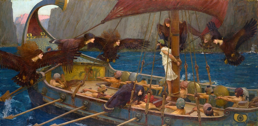 Ulysses and the Sirens - by John William Waterhouse