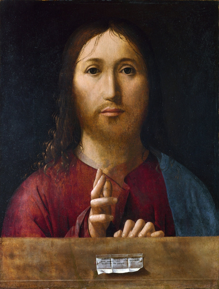 Christ Blessing - by Antonello da Messina