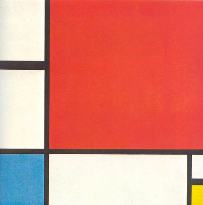 Composition with Red,  Blue and Yellow - by Piet Mondrian