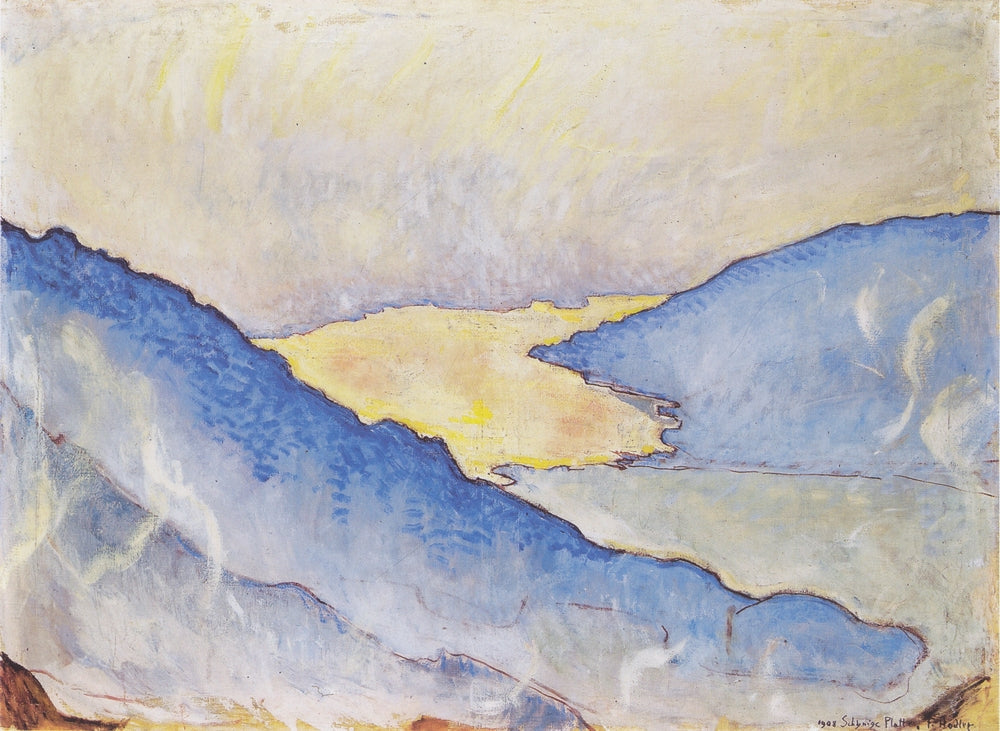 Evening mist on Lake Thun - by Ferdinand Hodler