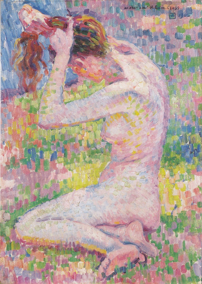 Seated nude - by Theo van Rysselberghe