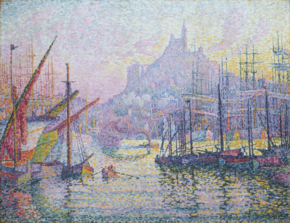 View of the Port of Marseilles - by Paul Signac