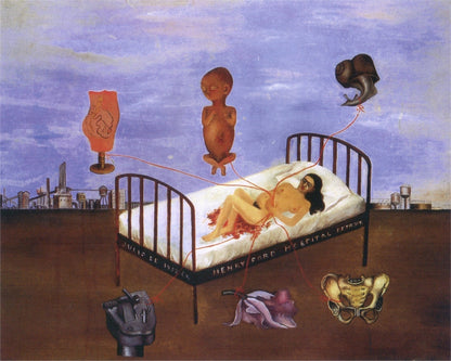 Henry Ford Hospital (The Flying Bed) - by Frida Kahlo