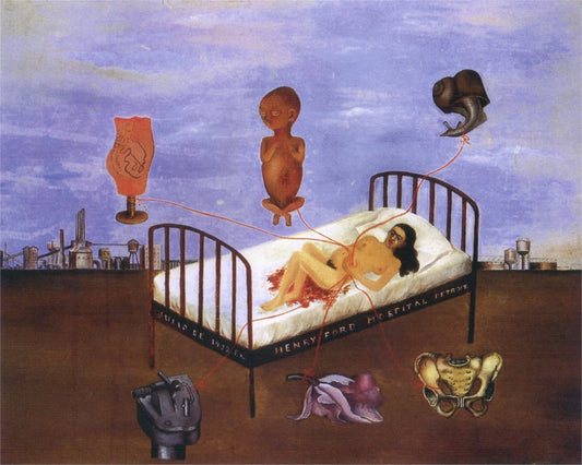 Henry Ford Hospital (The Flying Bed) - by Frida Kahlo