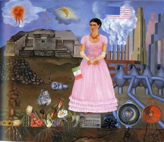 Self-Portrait Along the Border Line Between Mexico and the United States - by Frida Kahlo