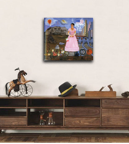 Self-Portrait Along the Border Line Between Mexico and the United States - by Frida Kahlo