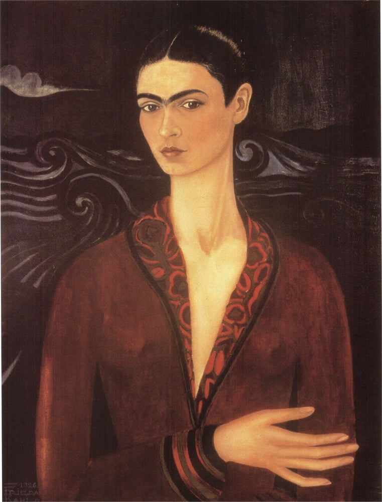 Self-portrait in a Velvet Dress - by Frida Kahlo