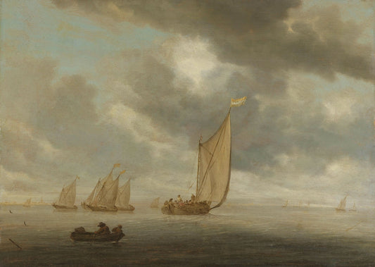 Zeilschepen Op Breed Binnenwater - by Salomon van Ruysdael