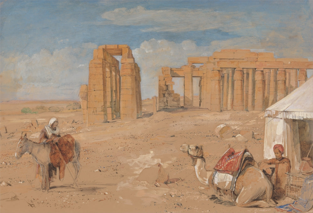 The Ramesseum at Thebes - by John Frederick Lewis