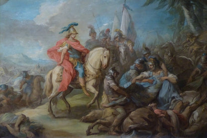 Porus Defeated by Alexander - by Charles-Andre van Loo (Carle van Loo)