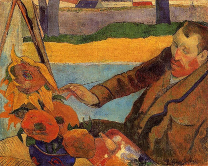 Van Gogh Painting Sunflowers - by Paul Gauguin