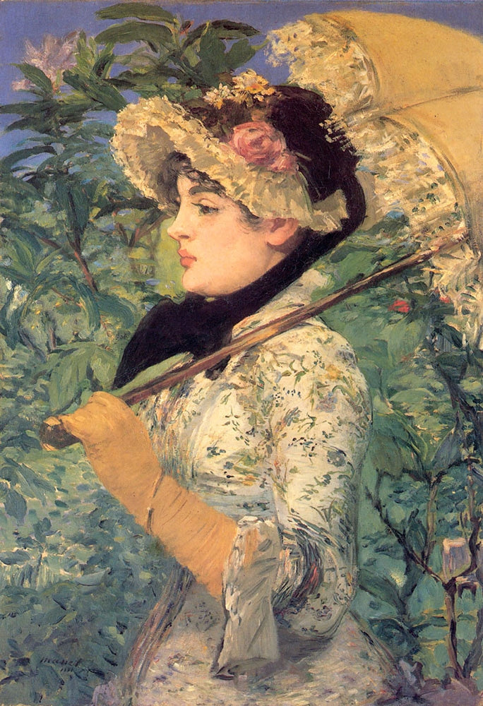 Spring (Study of Jeanne Demarsy) - by Edouard Manet