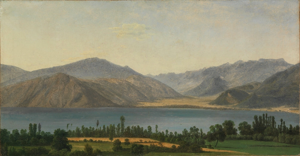 Lac Fucino Et Les Montagnes Des Abruzzes - by Jean-Joseph-Xavier Bidauld