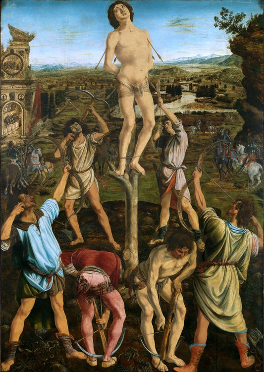 The Martirydom of Saint Sebastian - by Antonio del Pollaiolo