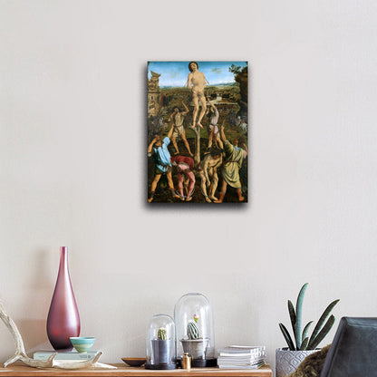 The Martirydom of Saint Sebastian - by Antonio del Pollaiolo