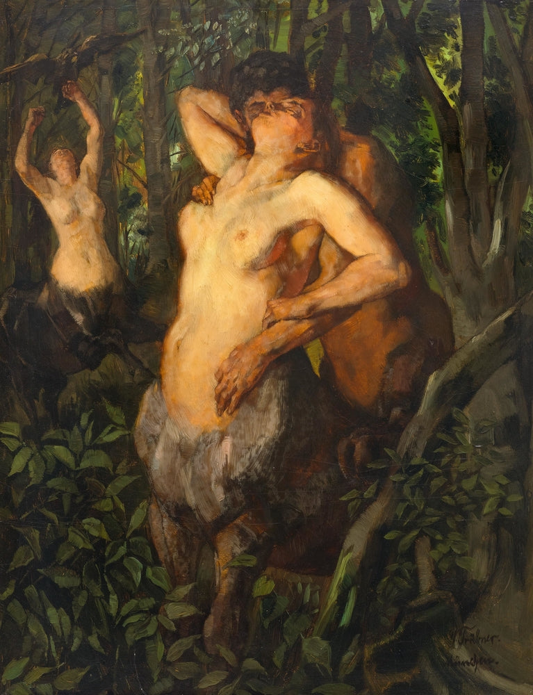 Satyr and Centaurs - by Wilhelm Trübner