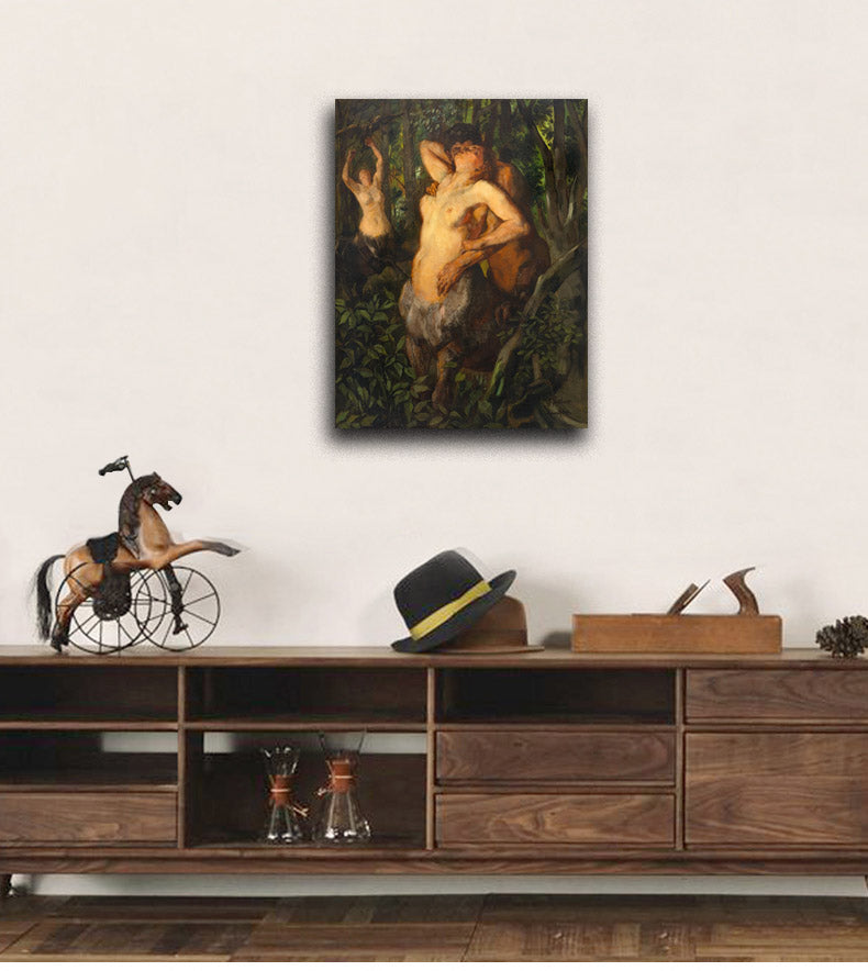 Satyr and Centaurs - by Wilhelm Trübner