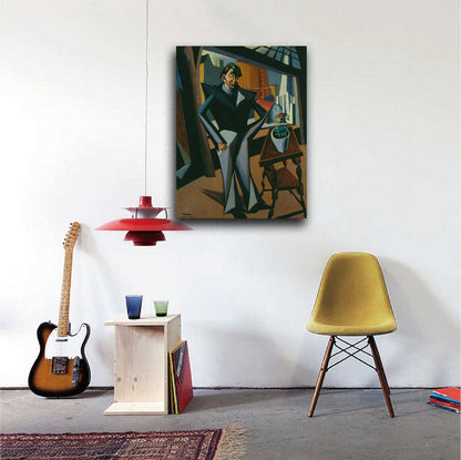 Man Standing at a Window - by Lajos Tihanyi