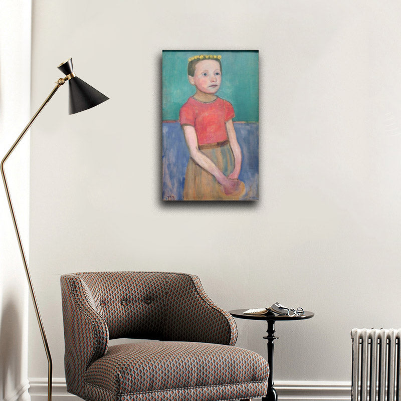 Portrait of an approximately 12-year-old Italian girl - by Paula Modersohn-Becker