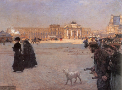 La Place du Carrousel, Paris: The Ruins of the Tuileries - by Giuseppe de Nittis