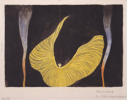 Serpentine dancer. Poster design for Lois Fuller. - by Koloman Moser