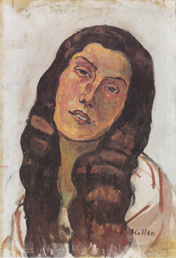 Valentine Gode Darel, with disheveled hair - by Ferdinand Hodler