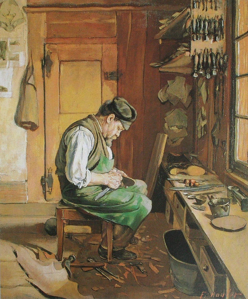 The shoemaker - by Ferdinand Hodler