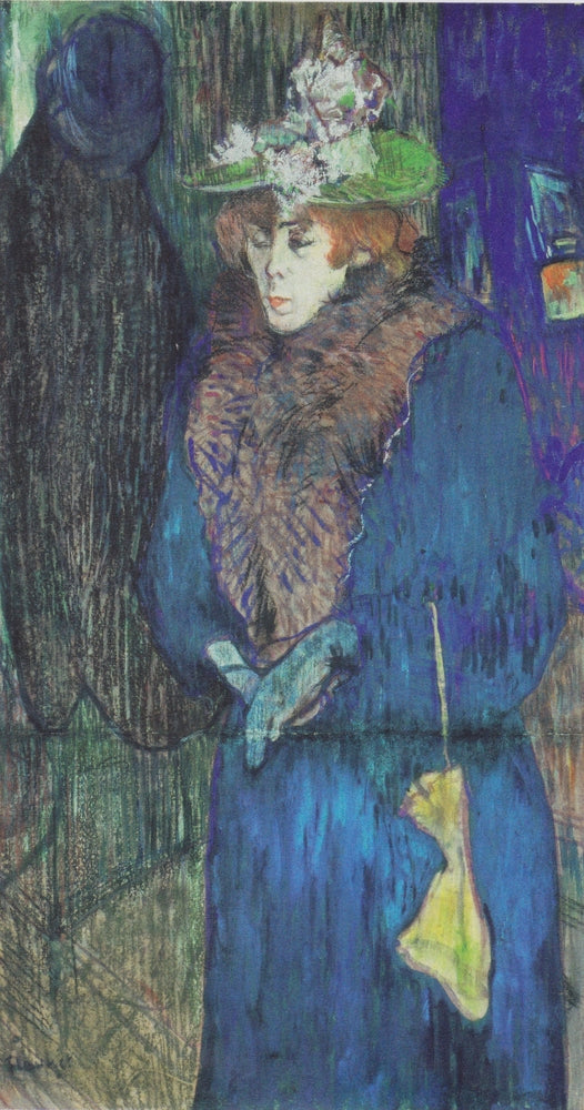 Jane Avril enter the Moulin Rouge - by Henri de Toulouse-Lautrec