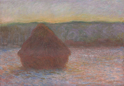 Stack of Wheat (Thaw, Sunset) - by Claude Monet