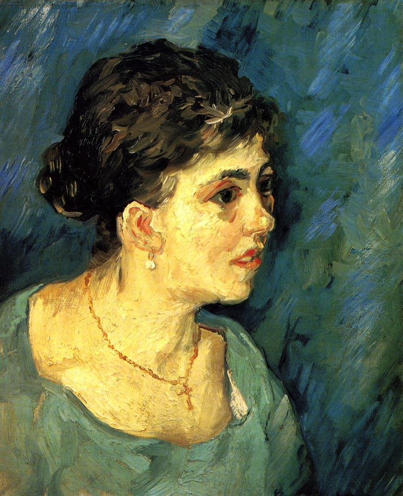 Portrait of Woman in Blue - by Vincent van Gogh