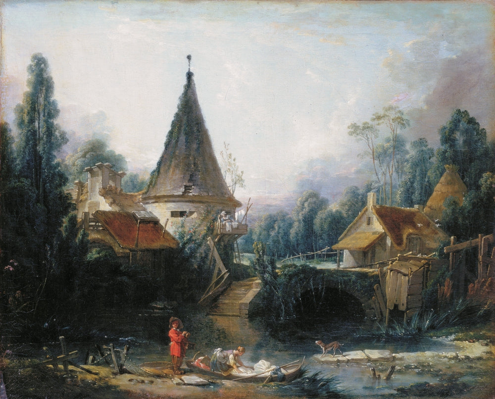 Landscape near Beauvais  early - by Francois Boucher