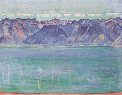 Lake Geneva, overlooking the Savoyerberge - by Ferdinand Hodler