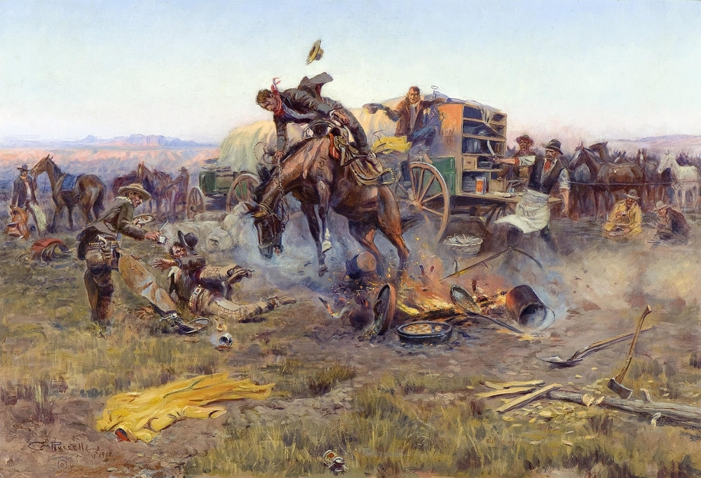 Camp Cook's Troubles - by Charles Marion Russell